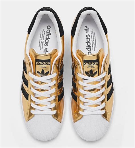 Adidas gold metallic superstar